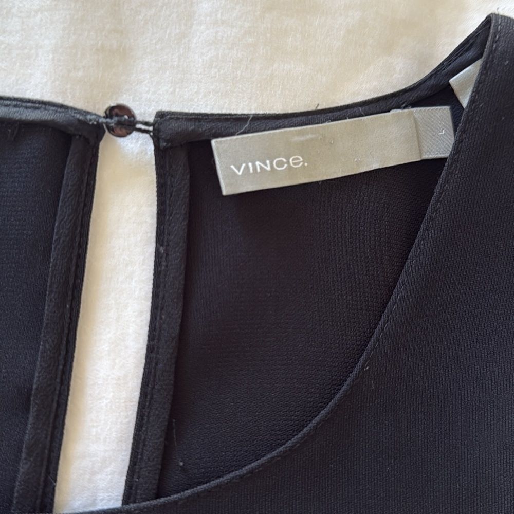 Vince Bonded Laser Tank Top Black Large - Picture 4 of 5